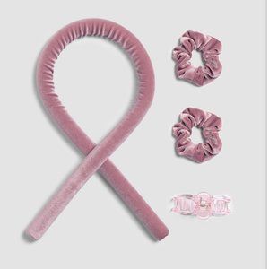 Heatless Hair Curler Curls Ribbon With Hair Clips And Scrunchie - NWT